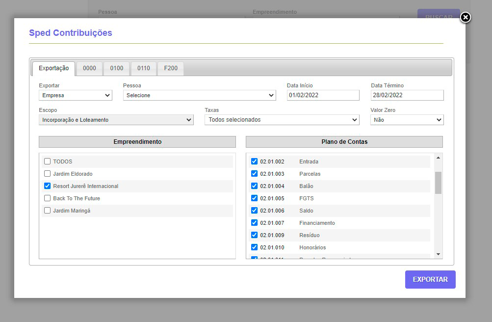 Tela: Sped Tela: Sped