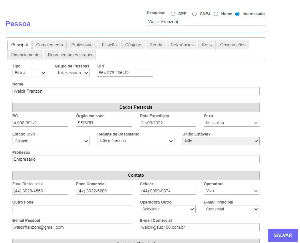 Tela: Reserva Tela: Reserva